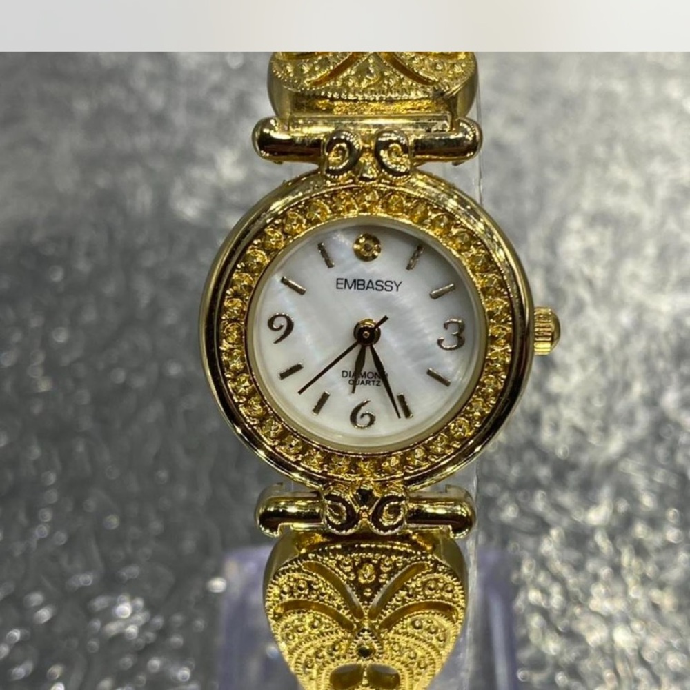 EMBASSY *** Gold Women's Watch with Intricate filigree Detailing “